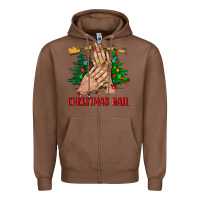 Chestnut christmas nail bbs Zipper Hoodie - BundleAndBundleShop
