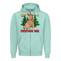 Seafoam christmas nail bbs Zipper Hoodie - BundleAndBundleShop