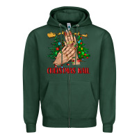 Sports Green christmas nail bbs Zipper Hoodie - BundleAndBundleShop