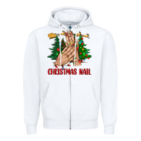 Christmas Nail Bbs Zipper Hoodie | Teevron