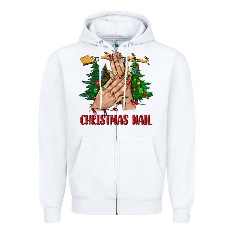 Christmas Nail Bbs Zipper Hoodie by BundleAndBundleShop | Teevron