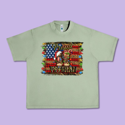 Proud Veteran Christmas Army Urban Heavy Tee Designed By Jasminsmagicworld
