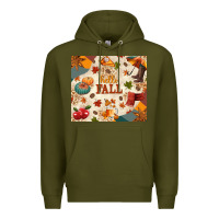 Army Green Hello Fall Premium Hoodie - texasbilliewilder