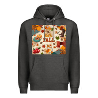 Charcoal Heather Hello Fall Premium Hoodie - texasbilliewilder