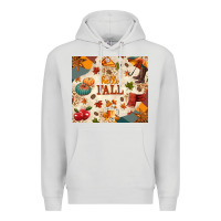 Dove Grey Hello Fall Premium Hoodie - texasbilliewilder