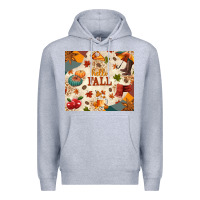 Heather Grey Hello Fall Premium Hoodie - texasbilliewilder