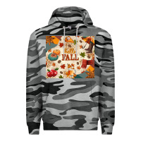 Slate Camo Hello Fall Premium Hoodie - texasbilliewilder
