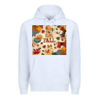White Hello Fall Premium Hoodie - texasbilliewilder