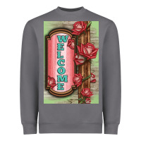 Western Red Roses Welcome Heavyweight Sweatshirt | Teevron