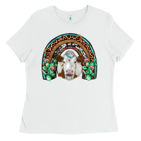 White simmental  rainbow Ladies Tee - JahusDesignShop