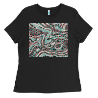 Black pink and turquoise cowhide and leopard Ladies Tee - RanaPortraitStore
