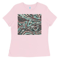 Bubblegum Pink pink and turquoise cowhide and leopard Ladies Tee - RanaPortraitStore