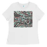 White pink and turquoise cowhide and leopard Ladies Tee - RanaPortraitStore