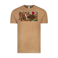 Vintage Camel western turquoise gemstone horse cowhide leopard floral background lic Vintage Tee - Artiststas