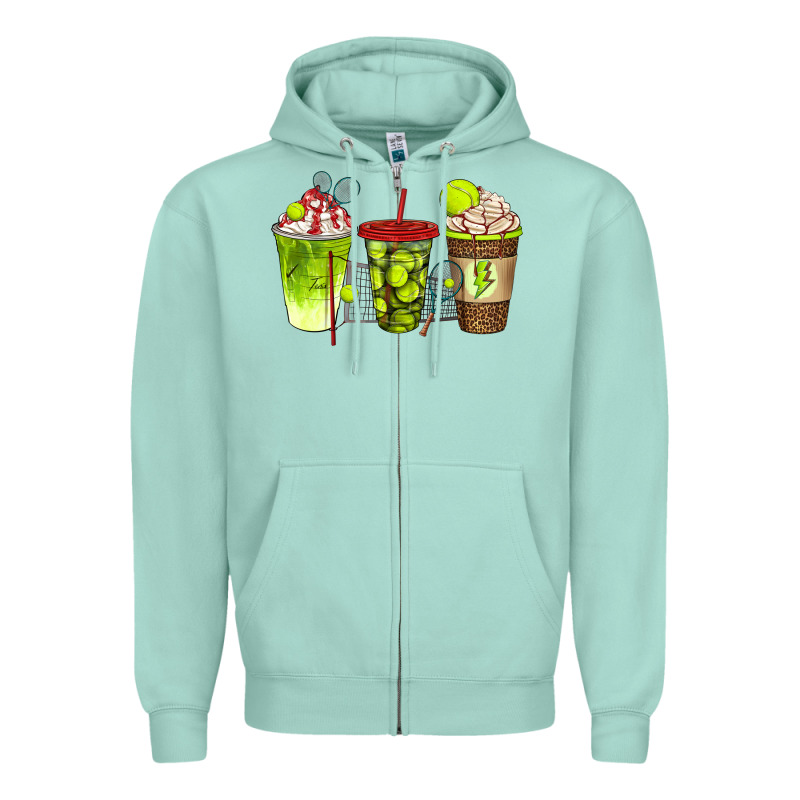 Tennis Coffee Cups Bbs Zipper Hoodie by BundleAndBundleShop | Teevron