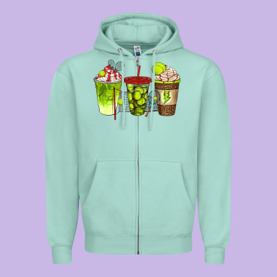 Tennis Coffee Cups Bbs Zipper Hoodie Designed By Bundleandbundleshop