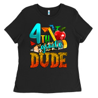 Black 4th grade dude Ladies Tee - texasbilliewilder