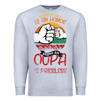 Heather Grey Being A Dad Is An Honor Being Papa Is Priceless Premium Sweatshirt - Bettercallsaul
