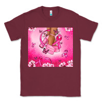 Burgundy Breast Cancer diva Classic Tee - NancyCooperArtShop
