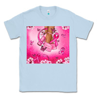 Dusty Blue Breast Cancer diva Classic Tee - NancyCooperArtShop