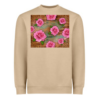 Mushroom Western Pink Roses Heavyweight Sweatshirt - LillyAllenDesigns