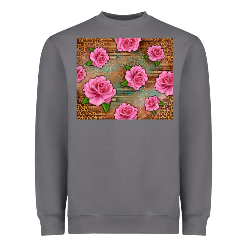 Western Pink Roses Heavyweight Sweatshirt by LillyAllenDesigns | Teevron