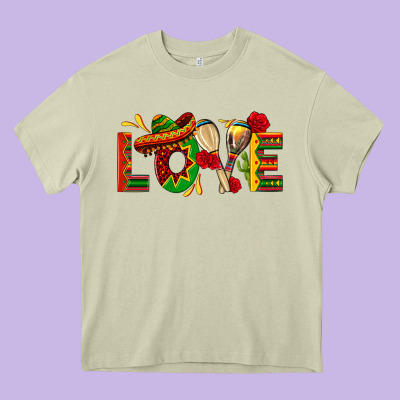 Mexico Love Heavy Core Tee Designed By Texasbilliewilder