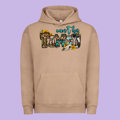 Can't Be Tamed Bull Skull Urban Hoodie Designed By Oliviacreatesart