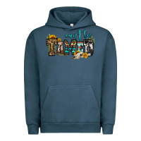 Pigment Midnight Navy can't be tamed bull skull Urban Hoodie - OliviaCreatesArt