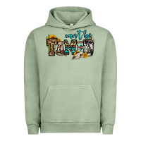 Pigment Oil Green can't be tamed bull skull Urban Hoodie - OliviaCreatesArt