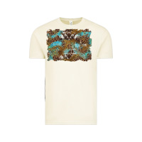 Vintage Arctic western leopards and turquoise with cowhide background Vintage Tee - Artiststas