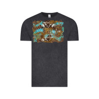 Vintage Black western leopards and turquoise with cowhide background Vintage Tee - Artiststas