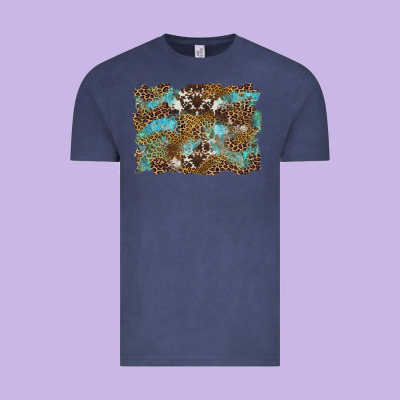 Western Leopards And Turquoise With Cowhide Background Vintage Tee Designed By Artiststas
