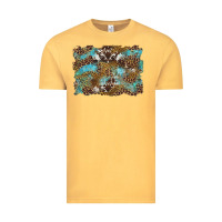 Vintage Mustard western leopards and turquoise with cowhide background Vintage Tee - Artiststas