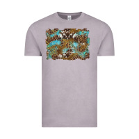Vintage Zinc western leopards and turquoise with cowhide background Vintage Tee - Artiststas