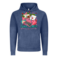 Vintage Denim love letter with typewriter Vintage Hoodie - AdoDesignShop