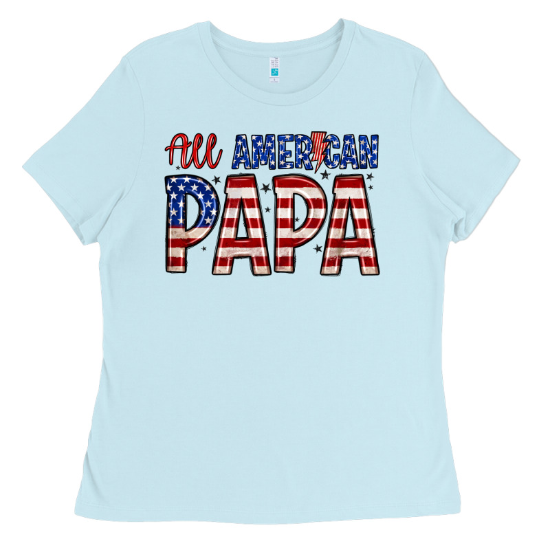 All American Papa Ladies Tee by Zillion Design Studio | Teevron