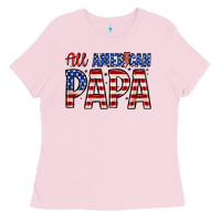 Bubblegum Pink all American papa Ladies Tee - Zillion Design Studio