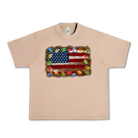 Burro christmas american flag background Urban Heavy Tee - Jasminsmagicworld