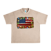French Oak christmas american flag background Urban Heavy Tee - Jasminsmagicworld