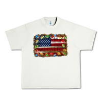 Pistachio christmas american flag background Urban Heavy Tee - Jasminsmagicworld