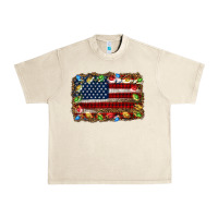 Sandshell christmas american flag background Urban Heavy Tee - Jasminsmagicworld