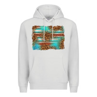 Dove Grey Serape and Leopard Background Premium Hoodie - texasbilliewilder