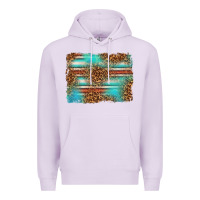 Lilac Serape and Leopard Background Premium Hoodie - texasbilliewilder
