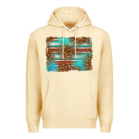 Pina Colada Serape and Leopard Background Premium Hoodie - texasbilliewilder