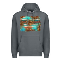 Rock Serape and Leopard Background Premium Hoodie - texasbilliewilder