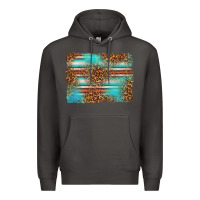 Smoke Serape and Leopard Background Premium Hoodie - texasbilliewilder