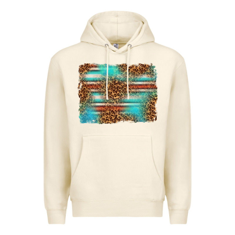 Serape And Leopard Background Premium Hoodie by texasbilliewilder | Teevron
