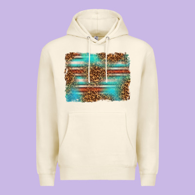 Serape And Leopard Background Premium Hoodie Designed By Texasbilliewilder
