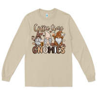 Mushroom coffee time gnomies Long Sleeve Tee - MaliasSmallBusiness